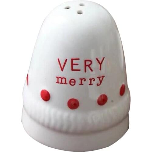 Christmas ceramic hand-painted embossed seasoning bottle