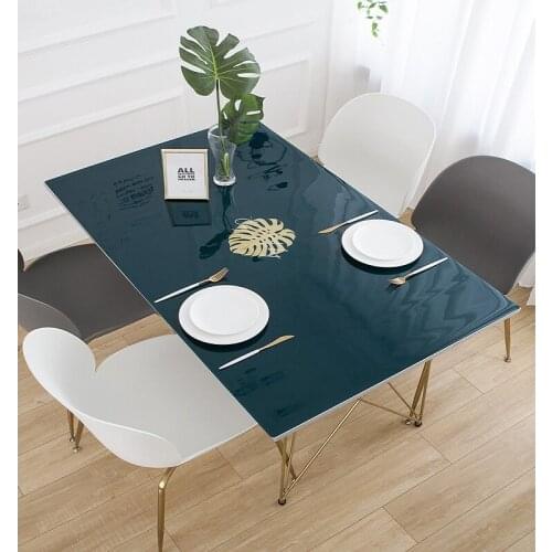 Nordic dark marble pvc plastic tablecloth waterproof Heat resistant oil-proof coffee table mat party table decoration customize