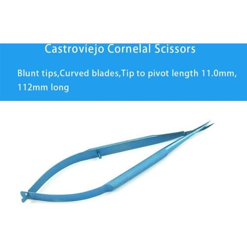 Titanium Castroviejo Corneal Scissors ophthalmic eye instruments