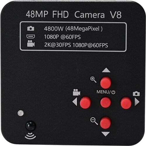 48MP Video Microscope 2K 60FPS HY-5039 1080P HDMI USB Digital Industrial Electronic Microscope Camera for Phone Repair Soldering