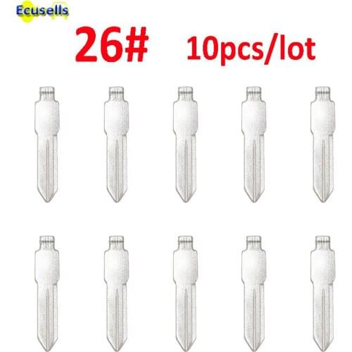 10pcs/lot NO. 26 fly Key Blade Flip Key Blade 26# remote car key uncut balnk left key blade for KD remote
