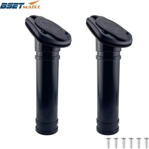 2PCS Nylon Flush Mount Kayak Boat Fishing Rod Holder Bracket Rack With Cap Gasket Cover Canoe Marine Tackles Device Accessories
