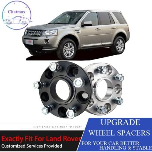 For Land Rover Freelander 2/Evoque 5X108 63.4CB 25mm Thick Hubcenteric Black/White Color Wheel Spacer Adapters