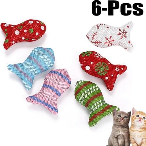 5pcs Pet Cat Toy Ball Fish Shaped Funny Kitten Toy Kitty Puppy Play Toy