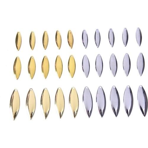 50Pcs 45g/50g/75g Metal Willow Spinner Blades Smooth Finish,DIY Spinner Bait Fishing Lures,Tackle Craft Fishing Spinner Blades