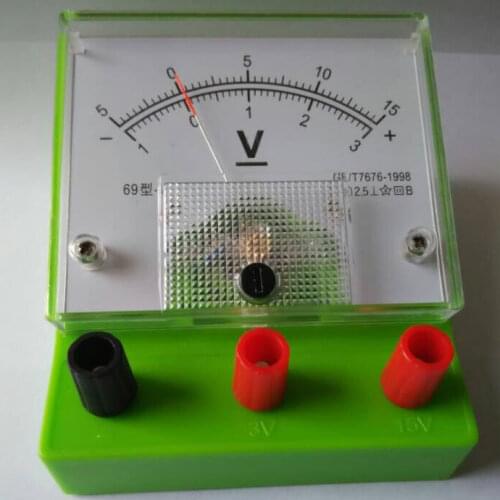 Analog Voltmeter Analog for Student Education AC 0-3 0-15