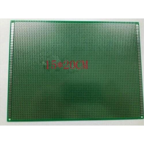 Free shipping 15*20CM single sided pcb spray tin 1.6mm 2.54 pitch universal board pcb manufactur