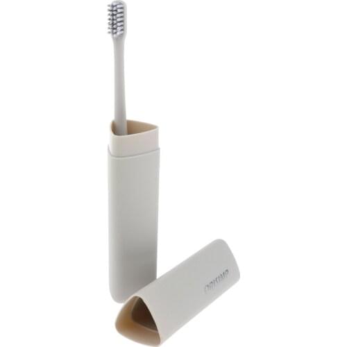 Home Travel Adult Bamboo Charcoal Fiber Toothbrush with Box Case Storage