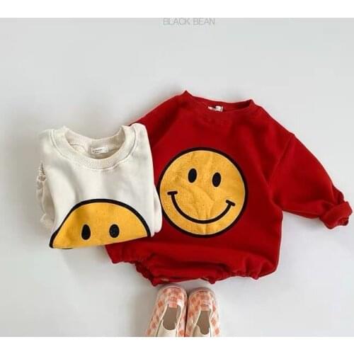 Baby Bodysuit Smile Kids Clothes 2021 New Spring and Autumn Baby Clothes Boys and Girls Bodysuit New Born Costume