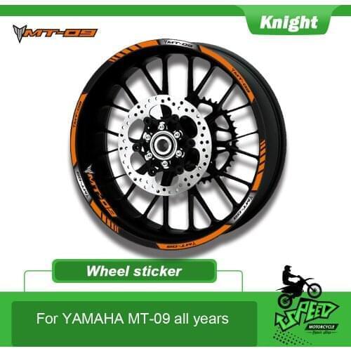 For YAMAHA MT09 MT-09 TRACER 17 inches stickers high quality motorcycle wheel decals Reflective stickers rim stripes
