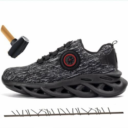 38-45 Unisex Lightweight Breathable Cushioning Work Safety Shoes Mens Sneaker Outdoor Steel Toe Cap Botas Militares zapatos