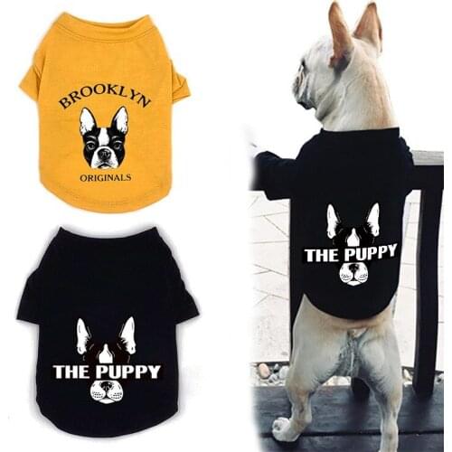 Summer Dog Clothes T-shirt Fashion Print Pullover Pet Puppy Clothes Shirt for Small Medium Dogs Pets Chihuahua Dog Coat Clothing