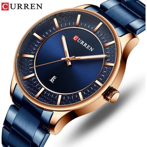 Top Brand CURREN Luxury Men Watch Full Steel Business Wristwatch Sports Fashion Waterproof Quartz Male clock Relogio Masculino
