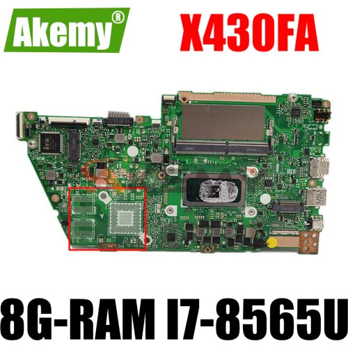 X430FA Mainboard For ASUS X430FA X430F A430F S4300F Laptop motherboard Motherboard W/ 8G-RAM I7-8565U