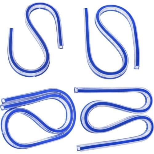 Nonvor 30/40/50/60cm Flexible Measuring Curve Ruler Drafting Drawing Multi-Function Tailor Measuring Tool Clothing Snake Ruler