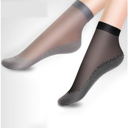 MEILEIYA 20 Pairs/ Lot New Velvet Silk Womens Socks Cotton Bottom Soft Non Slip Sole Massage Wicking Slip-resistant Autumn Sock