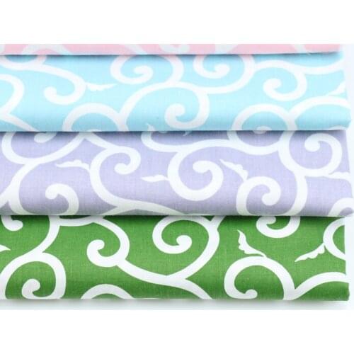100% cotton twill cloth pink blue grey green vine fabrics for DIY bedding cushions apparel quilting handwork decoration textile