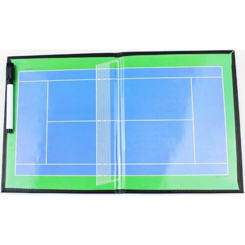 High Quality Leather Tennis Board Portable Folding Tactical Board With Magnetic Pen Tennis Accessories