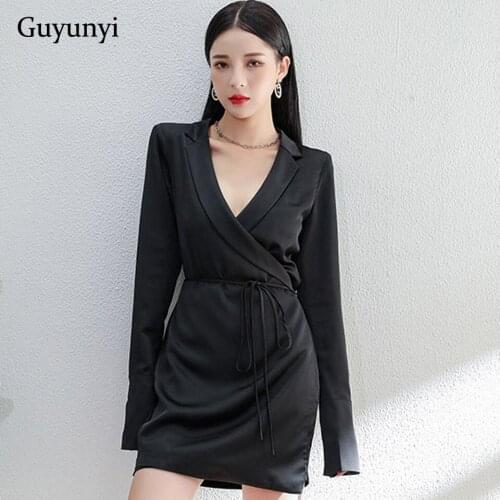 Black White Office Lady Dress 2021 Spring Fashion Notched Neck Temperament Comfortable Elegant Party Women Mini Dress