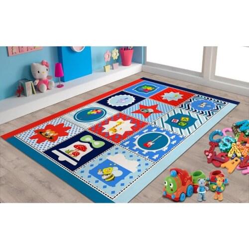 Kid Games 1 Patterned Carpet ,Non Slip Floor Carpet,Teens Carpet,Kids Carpet,Turkish Rug