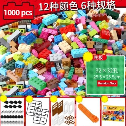 1000 pcs compatible Classic parts pieces Creative kits MOC Designer DIY building blocks brick ideas creator set education