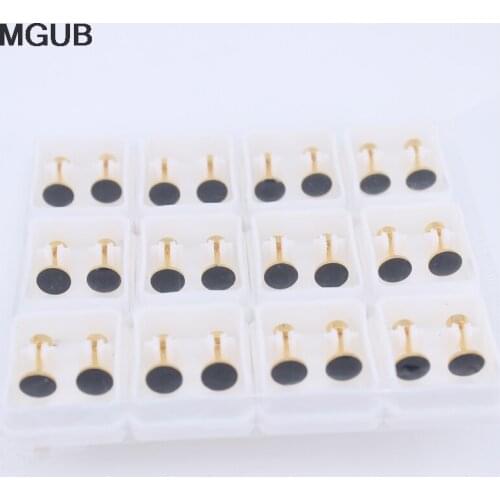 2019 New 12 pairs/set Gold Color Simple Exquisite Rock Punk Stud Earrings for Women Stainless Steel fashion Jewelry ZN37