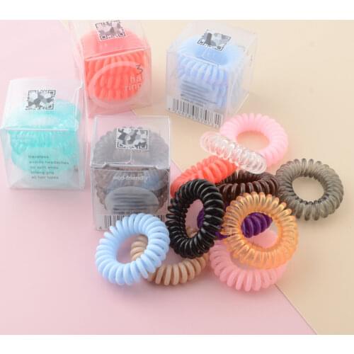 20pcs/pack 2cm Cute Candy Color telephone line hair gum styling tools headwear drop shipping elastic