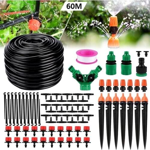 5M-60M Automatic Micro Drip Irrigation System Garden Irrigation Spray Self Watering Adjustable Dripper Atomizer Sets Garden Hose