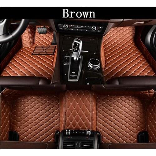 Car 3D Luxury Leather Car Floor Mats For 14-18 Toyota Yaris L 2014 2015 2016 2017 2018 EMS Free shipping