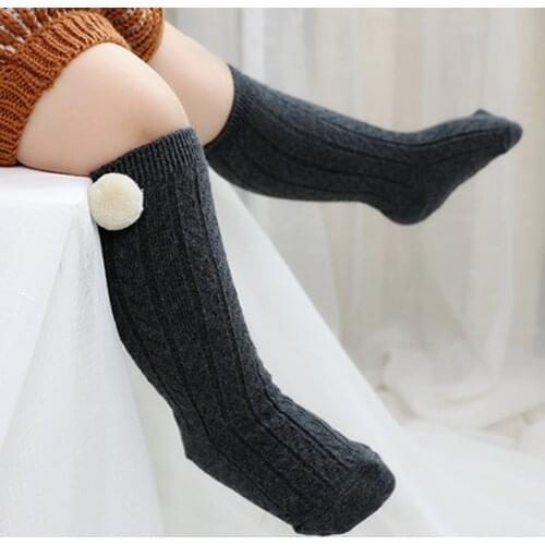 Adorable little boys socks fall kids baby knee high socks terry ball design long socks for girls children leg warmers 0-4Yrs