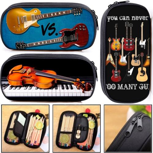 Elegent Music Piano Coin Purses Pencil Holder Bag Cartoon Girls Boys Playing Piano Small Wallet Kids Storage Bag Women Men Purse