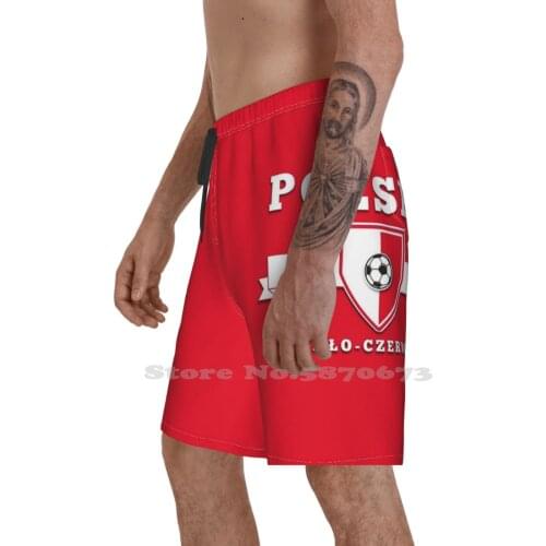 Poland Football Fans MenS Summer Short Pants Beach Shorts Poland Poland Footbal Poland Soccer Polska Poland Flag Polish Biało