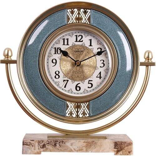 Geometric Nordic Luxury Table Clock Large Silent Table Clock Creative Creative Retro Reloj De Escritorio Home Decoration QAB50TZ