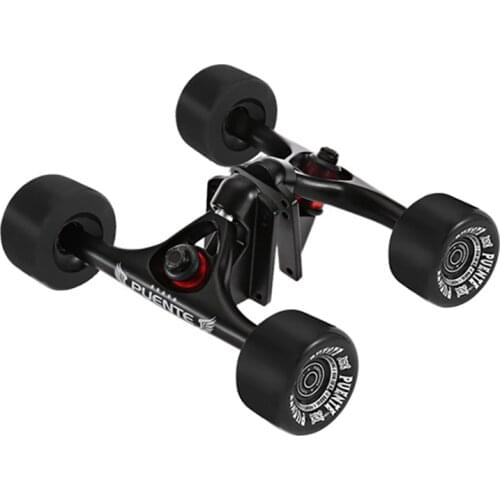 PUENTE Skateboard Truck with 70x42mm Skate Wheels Riser Pad Bearing Hardware Installing for Big Wheels Skateboard