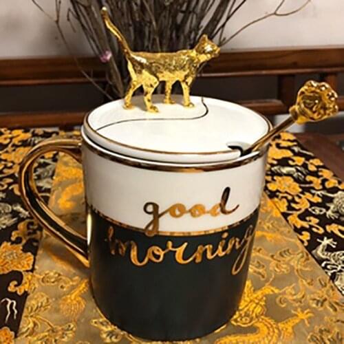 Water Mug Milk Coffee Ceramics Cups Home Office Drink Cup Personality Kitty Student Valentines Day Gift Combination Mugs