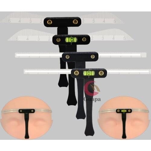 Microshading Eyebrow Tattoo Stencil Ruler Three-Point Positioning Reusable Template Eyebrow Makeup Tattoo Balance Measure Tool