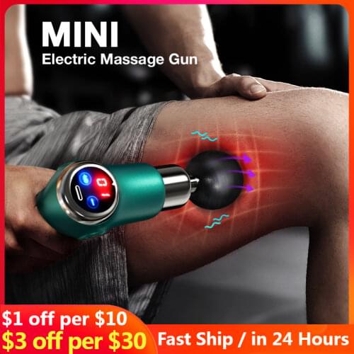 Mini Electric Massage Gun Massager For Neck Back Muscle Deep Vibration Relief Pain Relax Fitness Pocket Massage Gun Body Massage