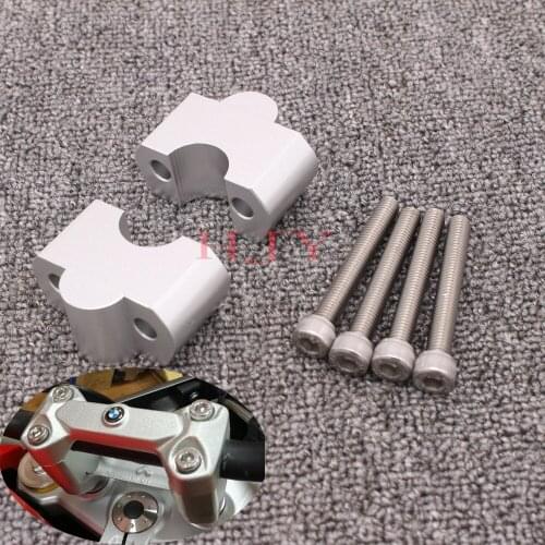 Bike GP ModifiedFor BMW G310GS G310R Silver 30mm handlebar risers/ Height up Adapters