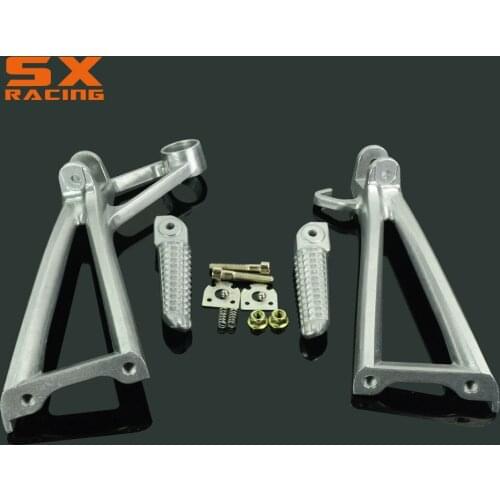 Motorcycle Silver Street Bike Rear Foot Pegs Pedal Footrest For YAMAHA YZFR6 YZF R6 2003 2004 2005 YZFR6S 2006-2009