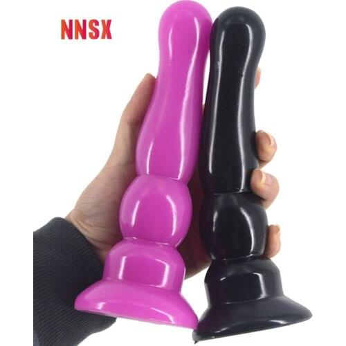 NNSX 19.9cm Stick Anal Plug Round Head Gradually Increase Strong Sucker Masturbation Adult Games Sex Toys for Women Men