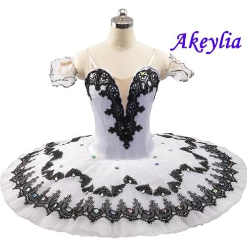 News! Professional Ballet Tutu Black white Girls classical Platter Tutu adult Pancake Ballet Stage Costume Ballerina Tutu Kids