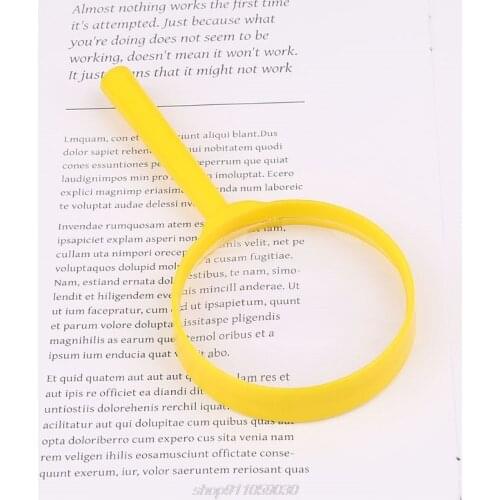 Portable Handheld Magnifier 60mm 3X Magnifying Loupe Reading Glass Lens Kids Toy F05 21 Dropshipping
