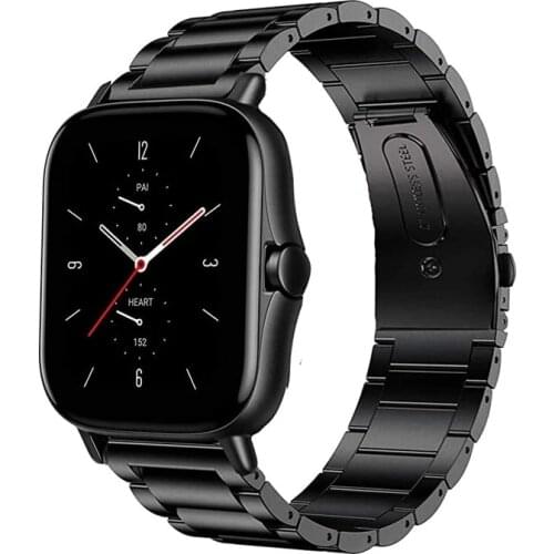 For Amazfit Gtr 2/Gtr/Gts 2/Bip Lite watch 20/22mm strap 47mm 42mm stainless steel strap for Amazfit Stratos 3 watch accessories