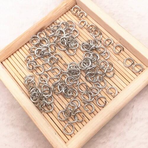 4/5/6mm Jump Ring Single Loop Open dull silver Jump Rings Split Rings for Jewelry Necklace Bracelet Chain Connector Findings