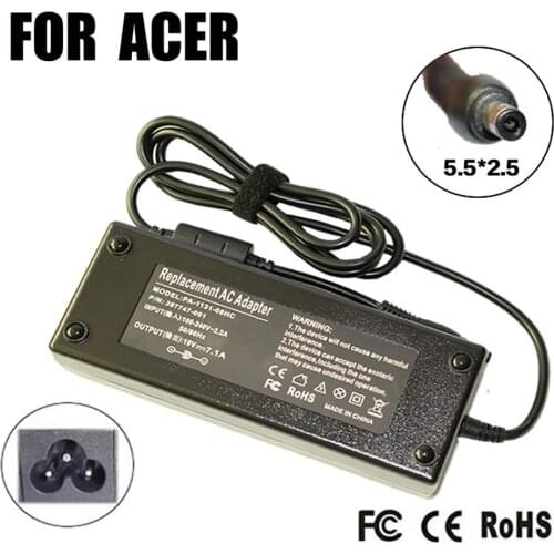 Replacement For Acer 19V 7.1A 5.5*2.5MM 135W Universal Notebook Laptop AC Charger Power Adaptor