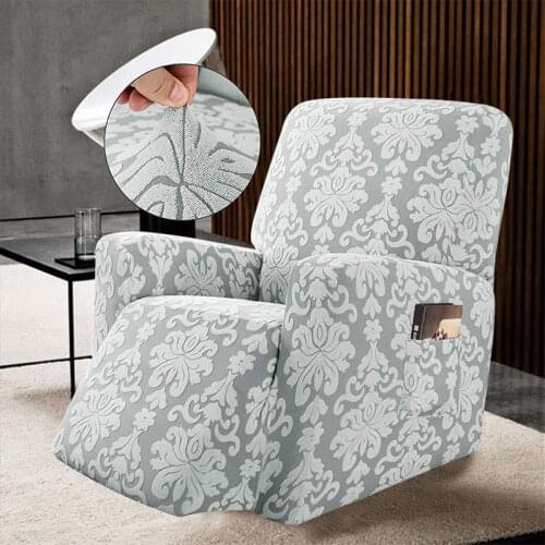 Jacquard Recliner Sofa Cover Elastic Spandex Armchair Slipcover All-inclusive Lounger Couch Cover Furniture Protector Cover
