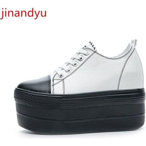 Canvas Shoes Women Platforms Wedges Shoes for Women Hidden Heel Fashion Casuales Black White Heels Sexy Comfy Pump Ladies Shoes
