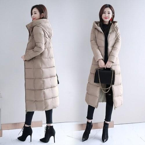 Women winter M- X-long parkas stand collar 8 colors slim thick jacket 2021 fashion hooded warm ladies coats femme