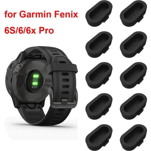 10 Pcs Silicone Dustproof Plug Cover For Garmin Fenix 6 6X Pro 6S 5 5X 5S Smart Watch Charging Plug Port Protection Cap