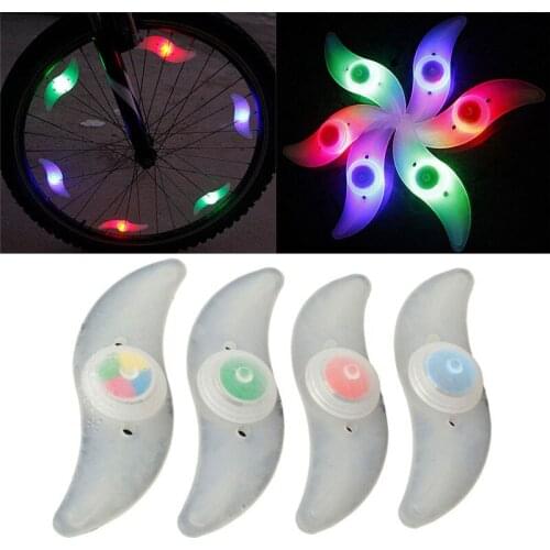 2PCS Colorful Bike Bicycle Cycling Spoke Durable Long Lasting Convenient Wire Tire Tyre Wheel LED Bright Light Lamp#267301